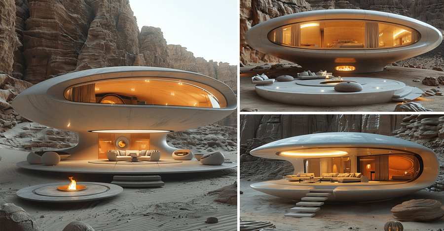Kowsar Noroozi`s UFO-Inspired Circular Home